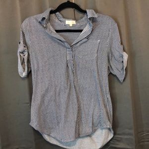 Navy and White Stripe Blouse